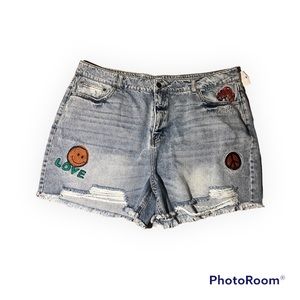 Distressed Denim Shorts